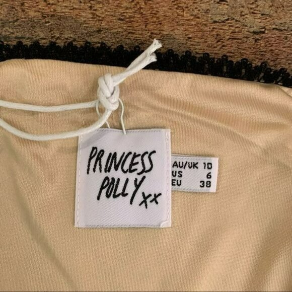 Princess polly autumn mini bodycon dress lined with mesh overlay and lace trim - Picture 7 of 8